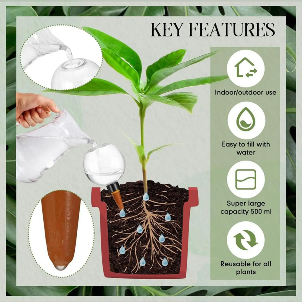 500ml Automatic Watering Globe – Self-Watering Plant Spike Plant Watering Globe Axl