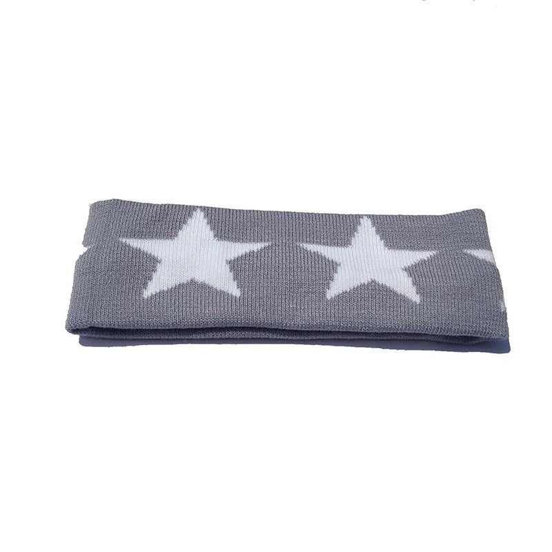 Women's No-Slip Star Print Headbands – Yoga & Workout Hair Wraps Yoga Hair Headband Axl Gray-1pcs