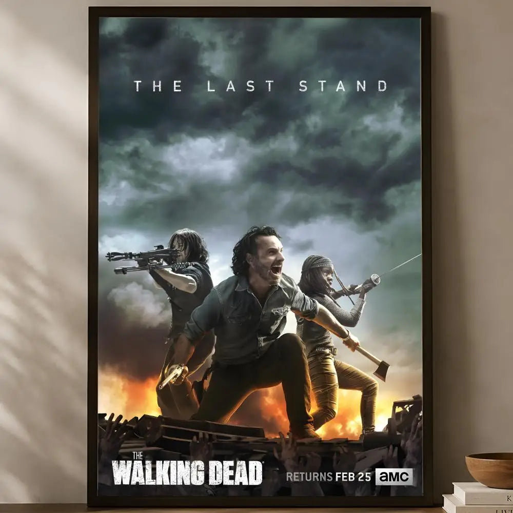 Walking Dead Self-Stick HD PVC Wall Poster – Waterproof Decor Wall Art Poster Axl White11 30X40cmNoframe