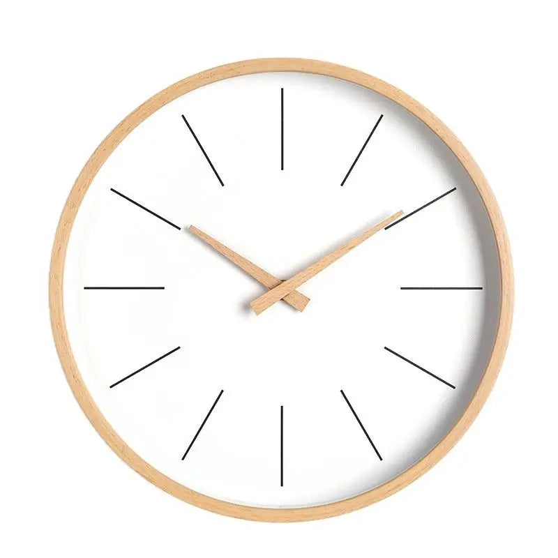 Large Bamboo Wood Silent Wall Clock – Nordic Modern Decor Silent Wall Clock Axl
