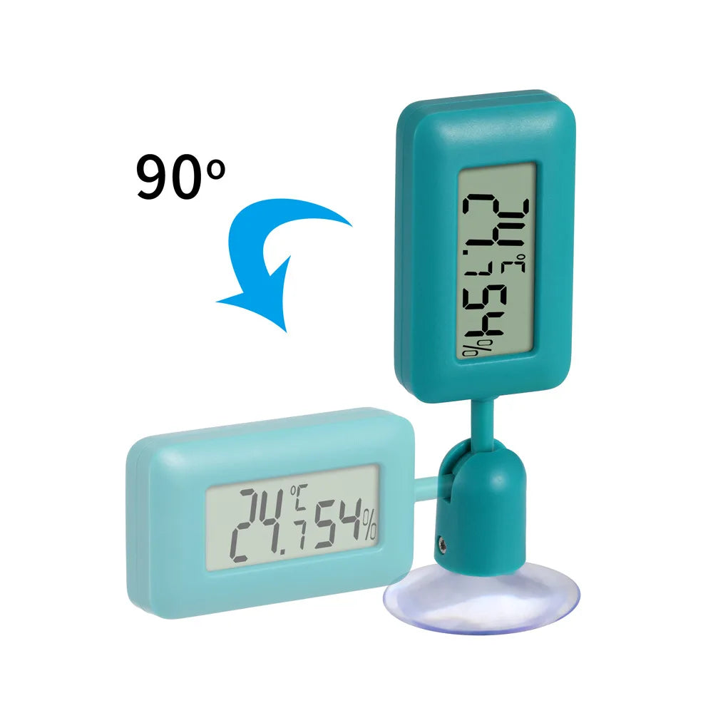 Mini Digital Reptile Thermometer Hygrometer – 360° Suction Cup Reptile Thermometer Hygrometer Axl