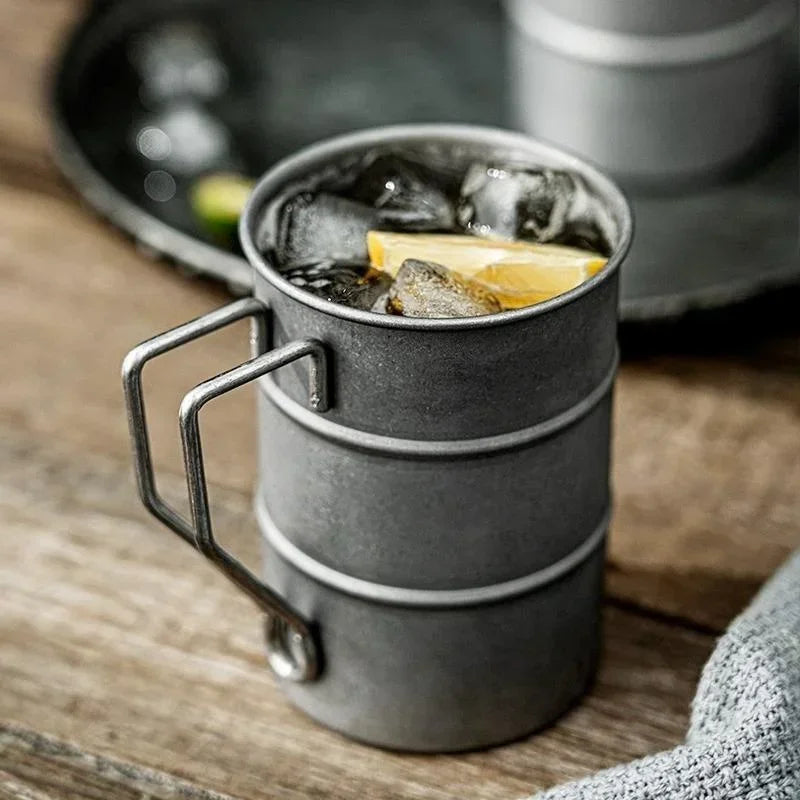Retro Stainless Steel Camping Mug – Vintage 360ml & 500ml Cup Stainless Steel Mug Axl