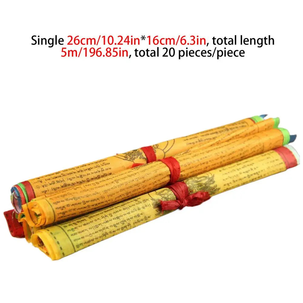 20 Pcs Tibetan Prayer Flags Buddhist Banner 10x6" | Wall Decor Prayer Flag Set Axl As show