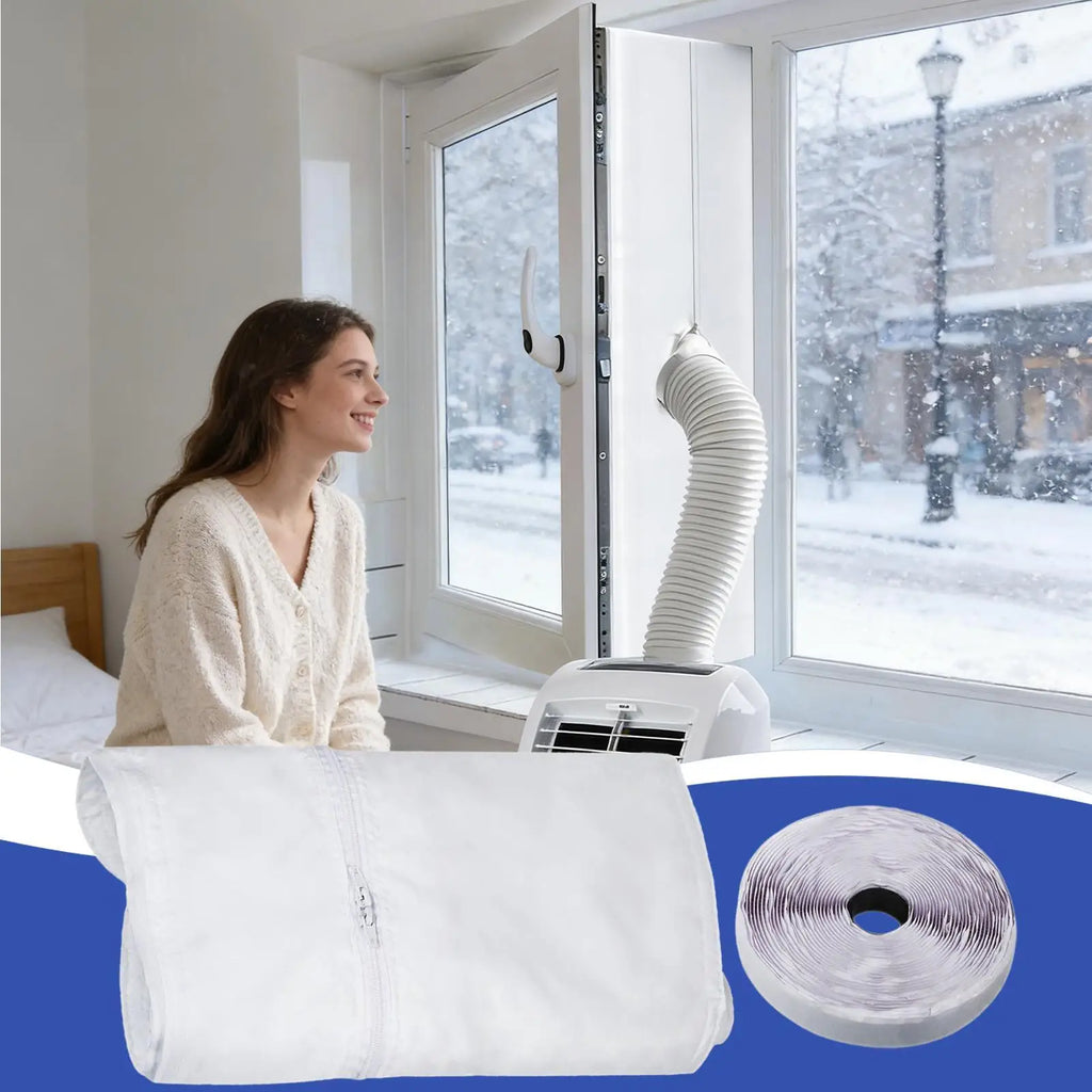 Portable AC Window Seal Kit 3M/4M – Flexible Cloth & Zipper AC Window Seal Kit Axl