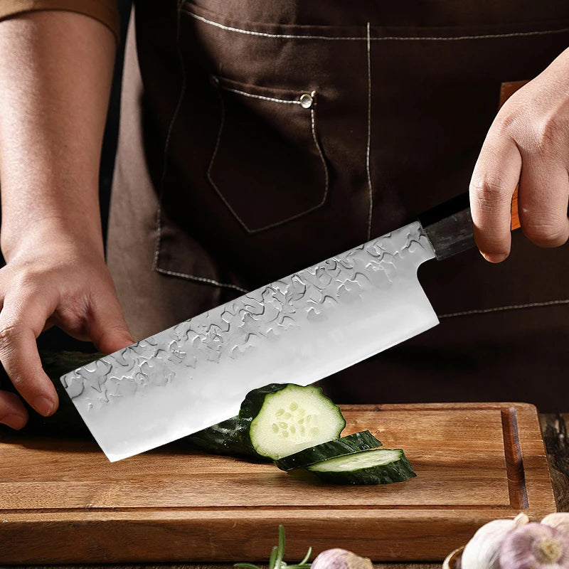 Hand Forged Japanese Chef Knife – Stainless Steel Wood Handle Japanese Chef Knife Axl