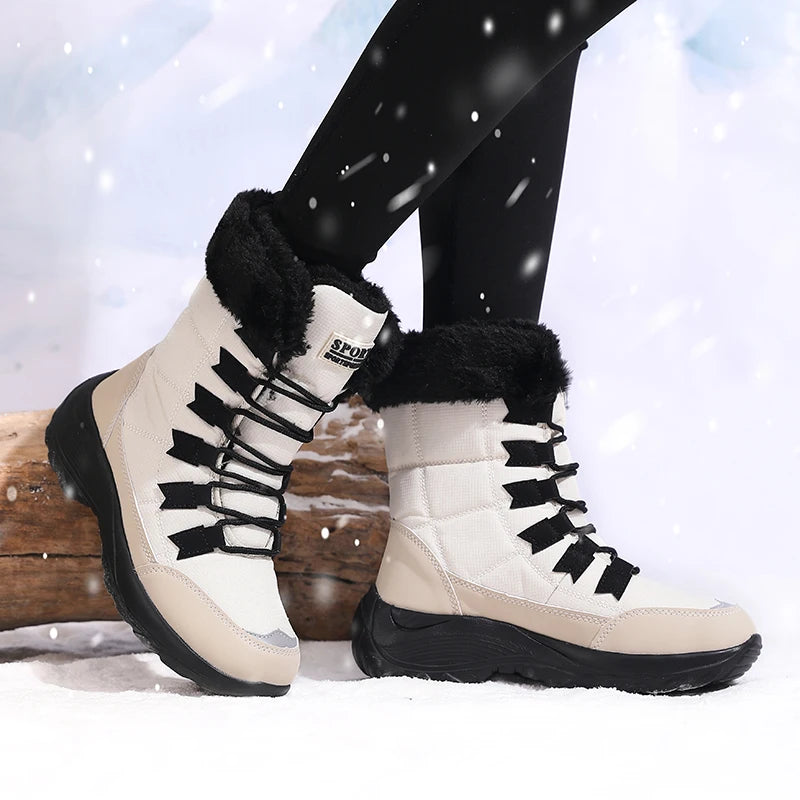 Women's Waterproof Snow Boots – Warm Plush Non-Slip Winter Boots Women's Snow Boots Axl