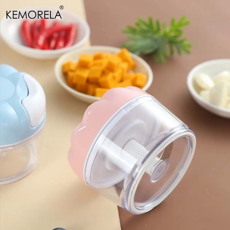 KEMORELA Manual Garlic Chopper & Mini Vegetable Food Grinder Manual Garlic Chopper Axl
