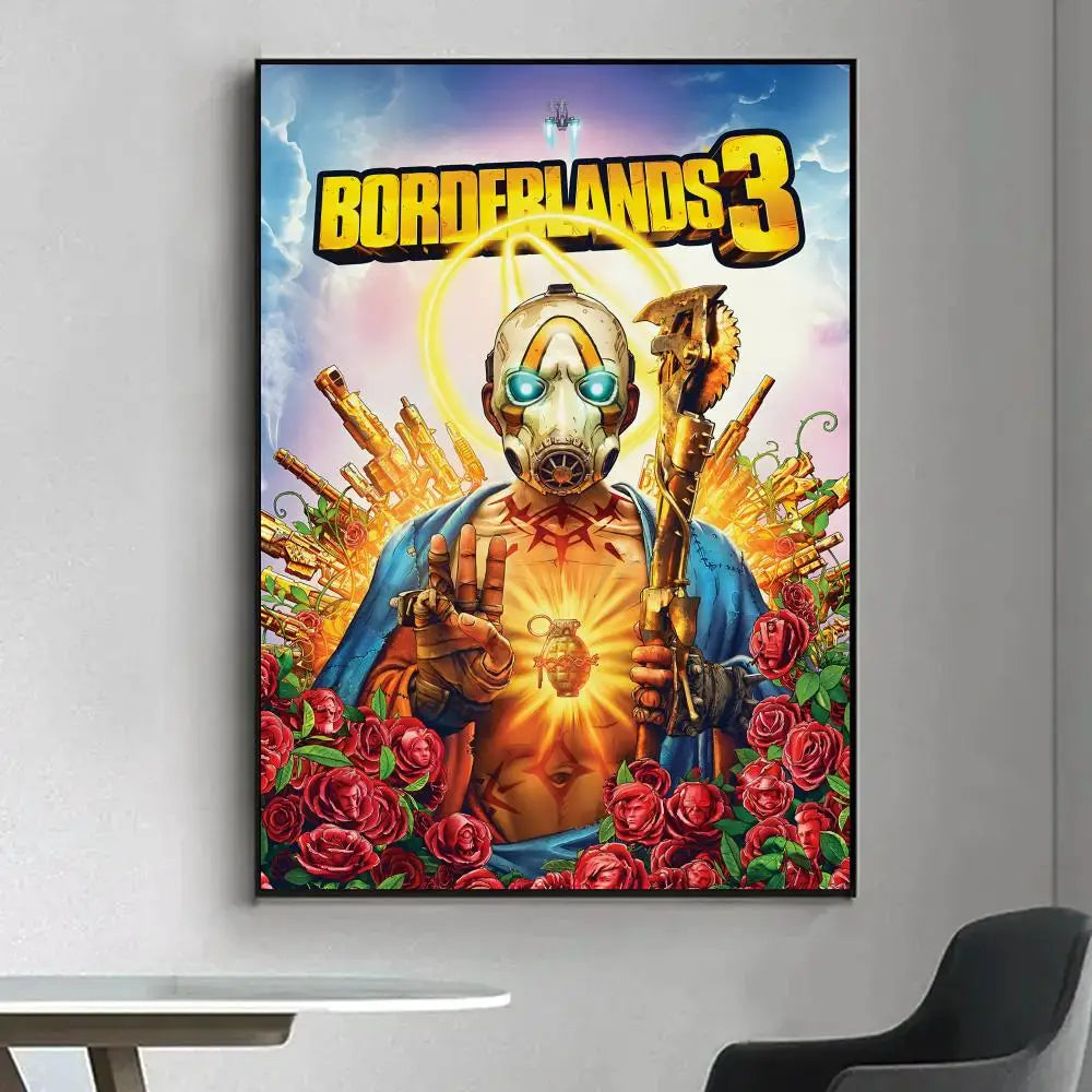 Borderlands 3 HD Wall Poster – Waterproof Sticky Art Print Gaming Wall Poster Axl
