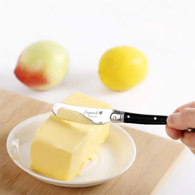 Laguiole-Style Butter & Cheese Spreader Set 4-6 Pcs | Rainbow Cheese Spreader Set Axl