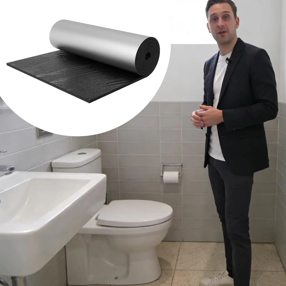 Toilet Tank Insulation Kit – Self-Adhesive Anti-Condensation Liner Tank Insulation Liner Axl