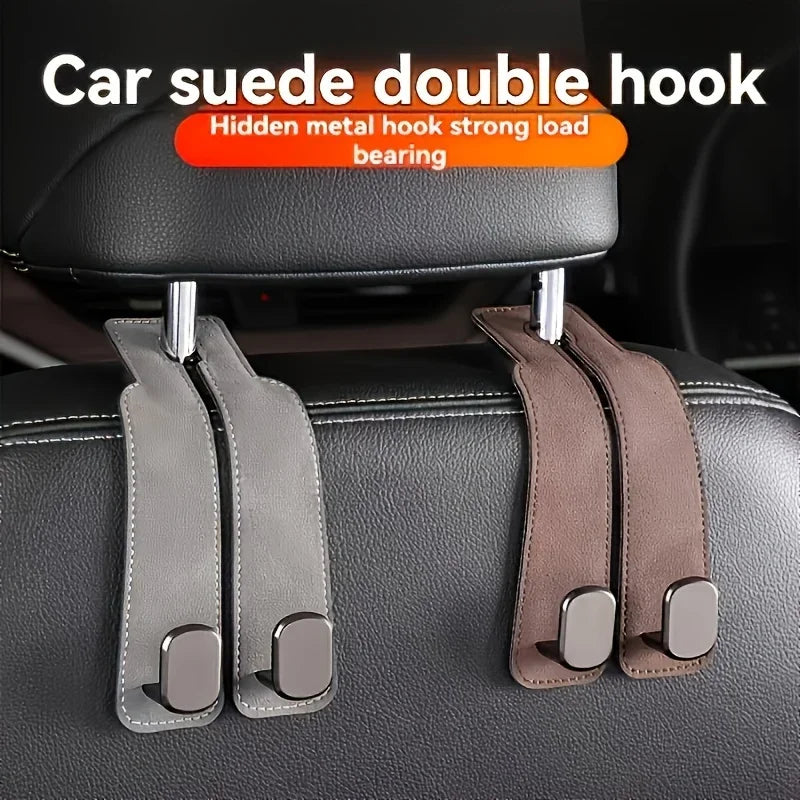 Car Seat Back Hook – Hidden PU Suede Organizer Hook Car Seat Hook Axl