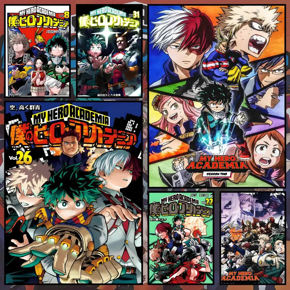 My Hero Academia Wall Poster – Self-Adhesive Waterproof Art Anime Wall Poster Axl
