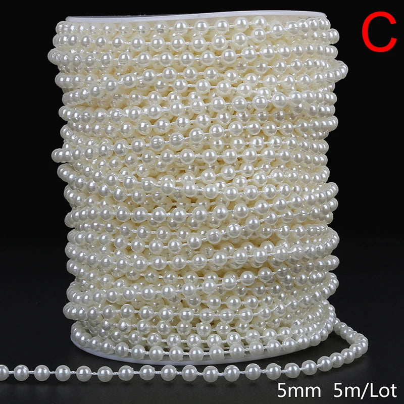 ABS Pearl Bead Rope – DIY Craft, Jewelry & Wedding Décor Pearl Bead Trim Rope Axl C