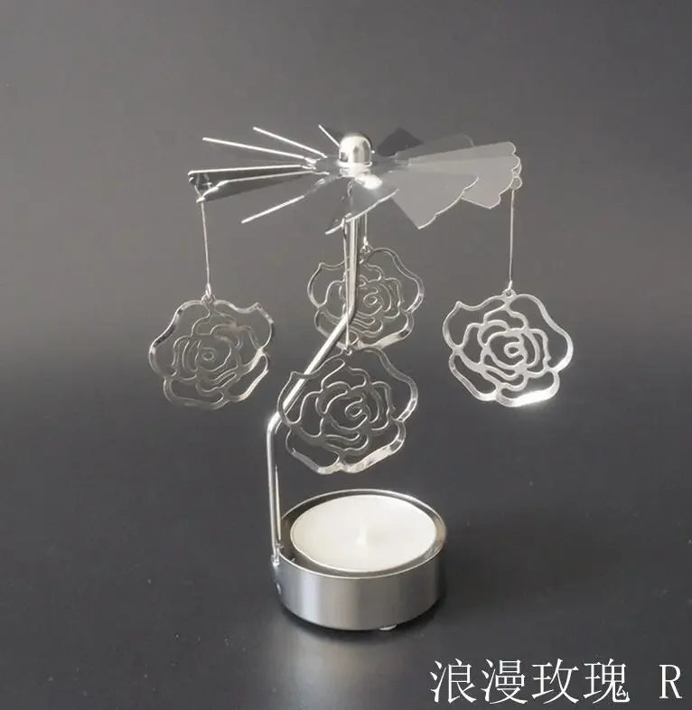 Spinning Metal Carousel Tea Light Candle Holder | Xmas Decor Candle Holder Axl rose