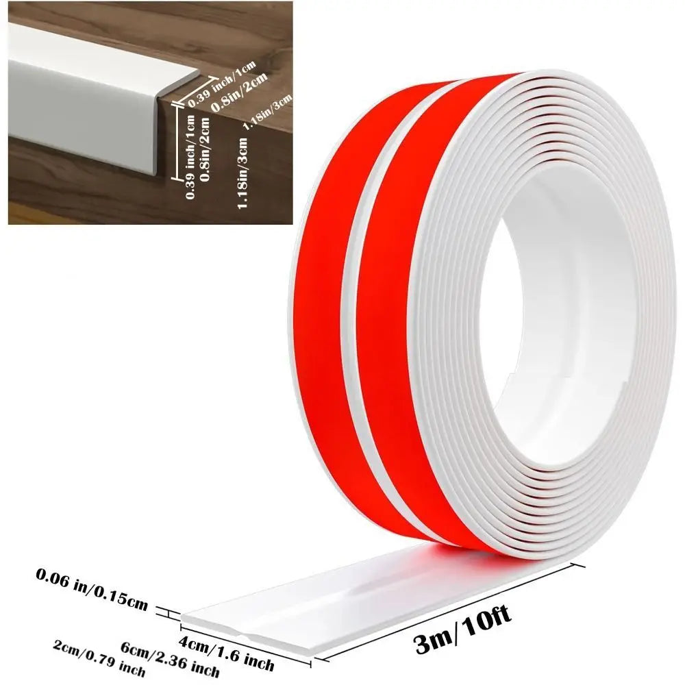 Flexible Self-Adhesive Corner Trim Strip – 3-in-1 Edge Guard Corner Trim Moulding Axl