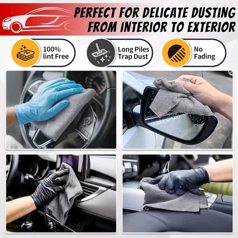 50-Pack Microfiber Cleaning Cloths – Lint-Free Reusable Wipes Microfiber Cleaning Cloths Axl
