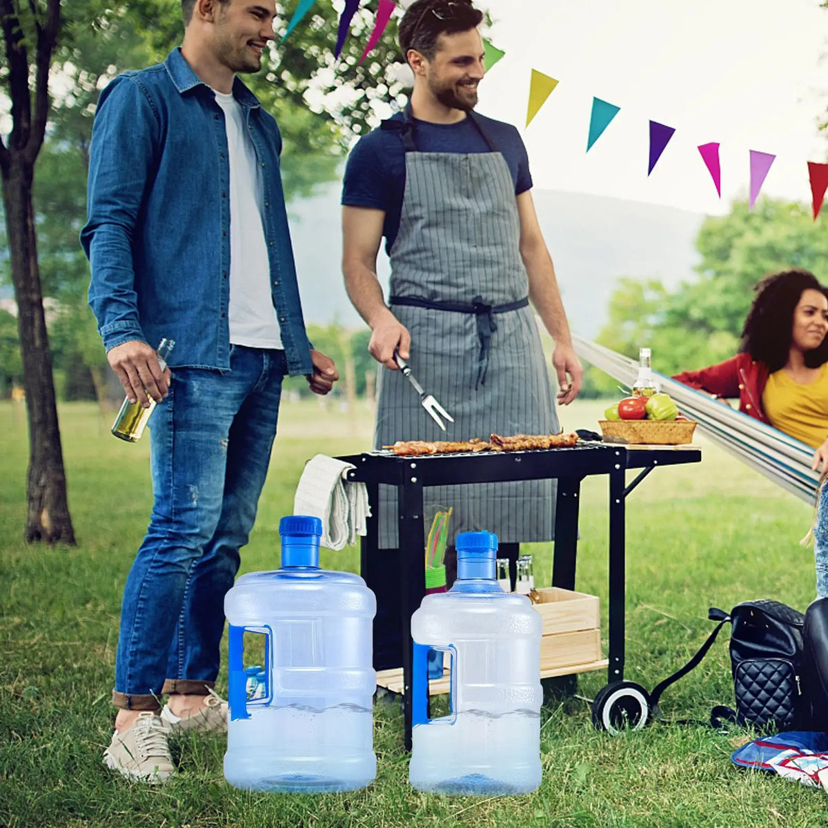 Camping Water Jug with Handle – 5L & 7.5L PET Storage Tank Camping Water Jug Axl