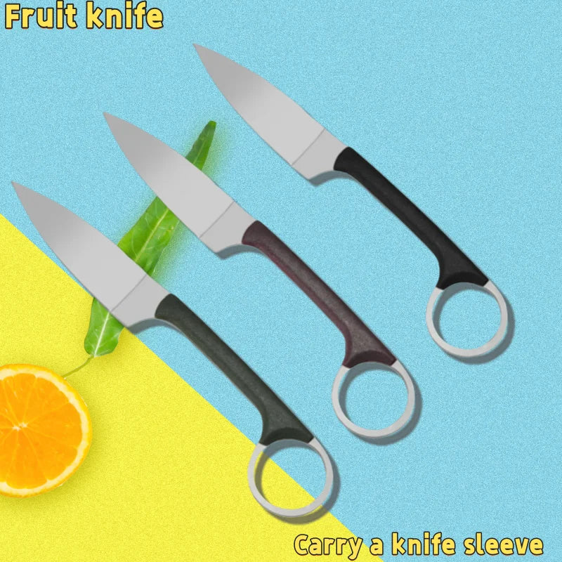 Portable Stainless Steel Fruit Knife with Sheath | Sharp Paring Paring Knife Axl