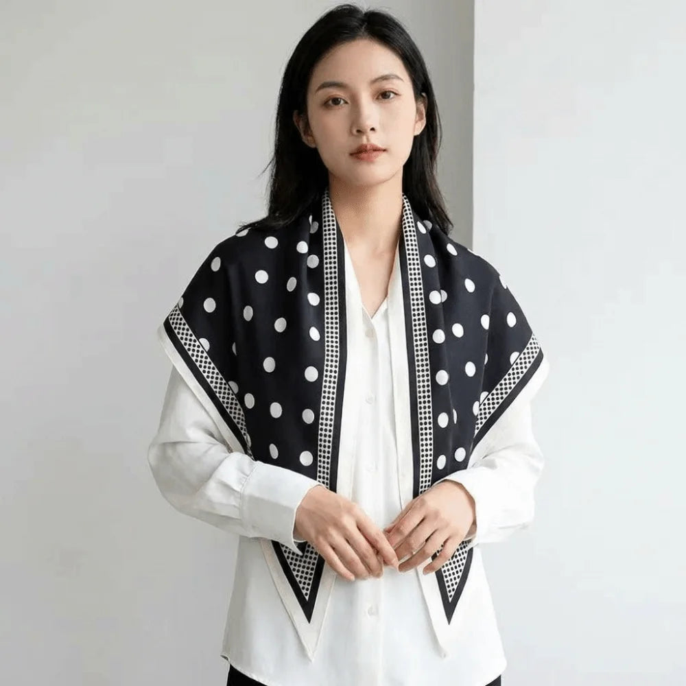 Polka Dot Triangle Scarf – Silk-Look Bandana & Waist Belt Triangle Scarf Bandana Axl