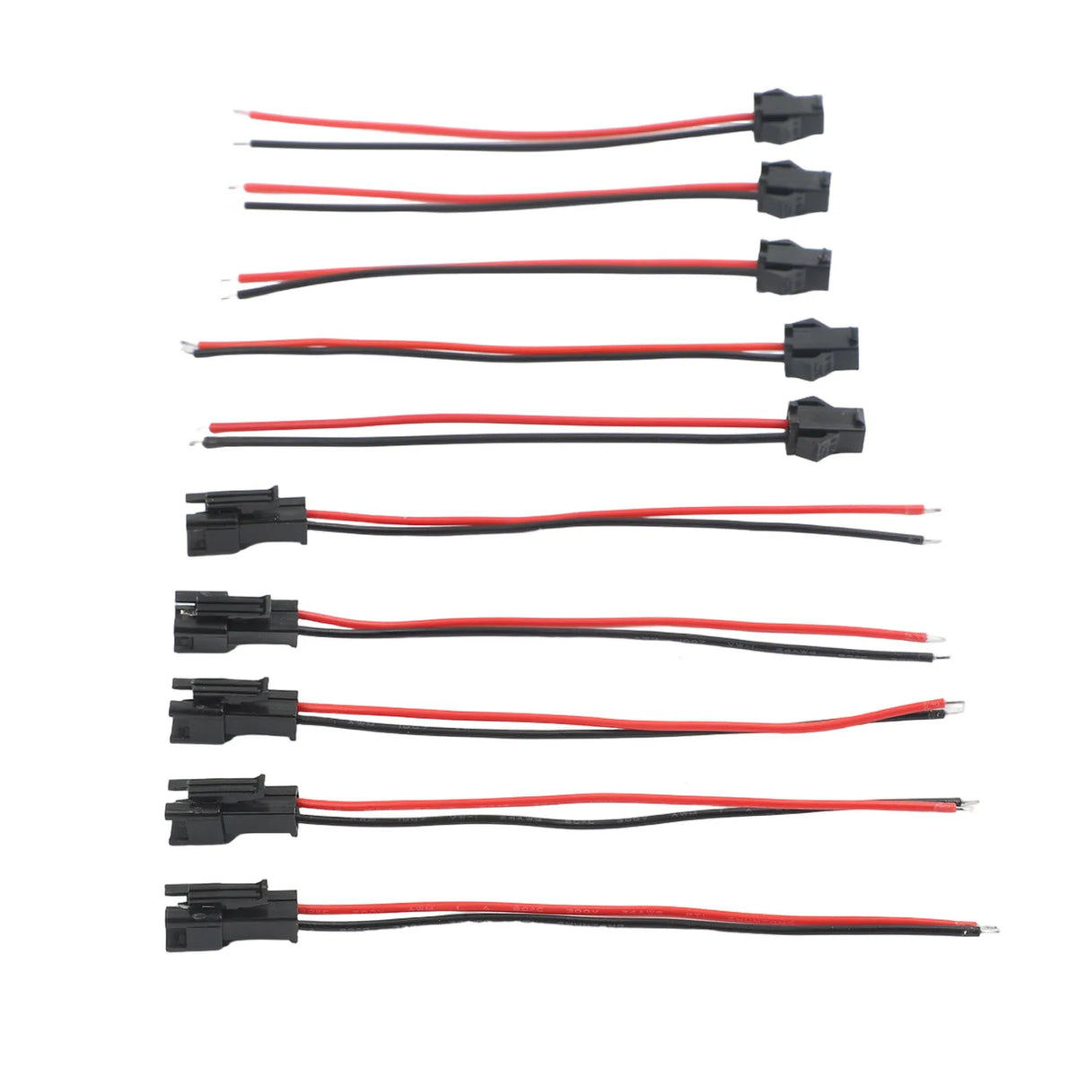 JST SM 2/3/5 Pin Male Female Wire Connector – 5 Pairs for LED Wire Connector Set Axl