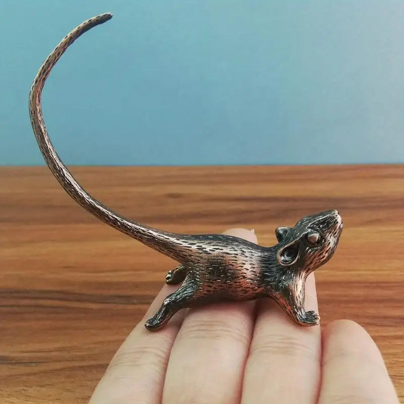 Antique Rat Incense Burner – Chinese Zodiac Metal Figurine Incense Burner Figurine Axl