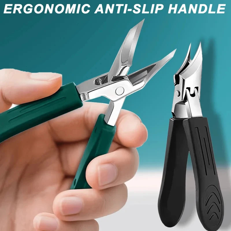 25° Angled Stainless Steel Nail Clipper – Wide Jaw Anti-Splash Nail Clipper Axl