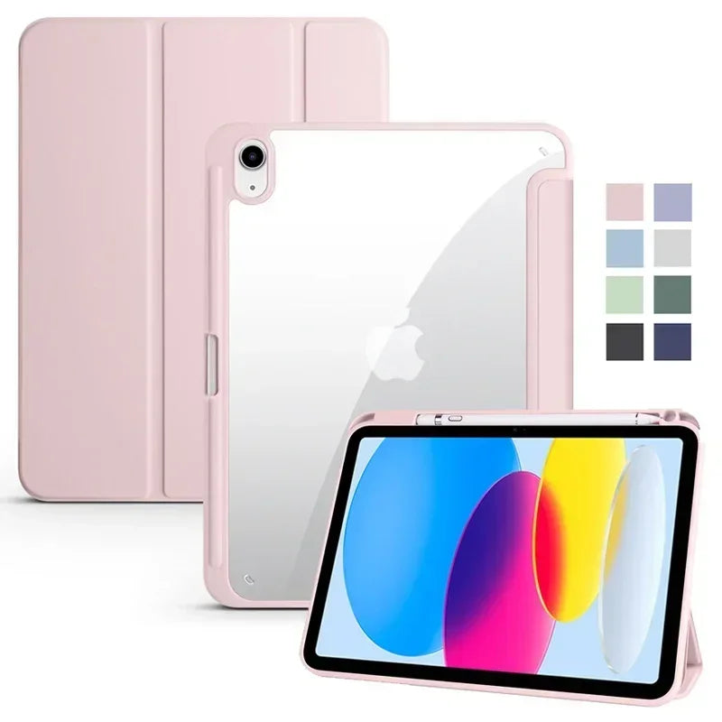 iPad Trifold Leather Case with Pen Holder – 10th 11th Gen Air Tablet Case Axl