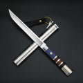 XUAN FENG Damascus Steel Fruit Knife with Steel Sheath Damascus Fruit Knife Axl 1 pcs
