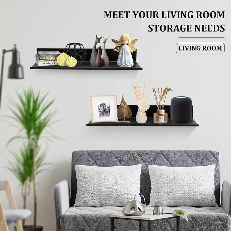 Metal Wall Shelf – Drill-Free Storage Rack for Home & Kitchen Wall Storage Shelf Axl