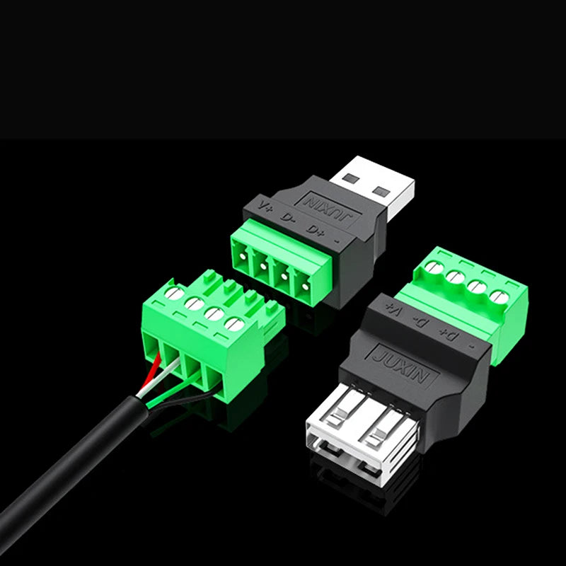 USB 2.0 Type A Male/Female Connector Adapter Screw Terminal USB Connector Adapter Axl