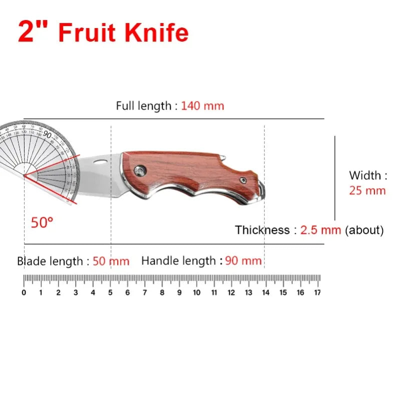 InLeung Folding Paring Knife – Stainless Steel Pocket Knife Folding Paring Knife Axl