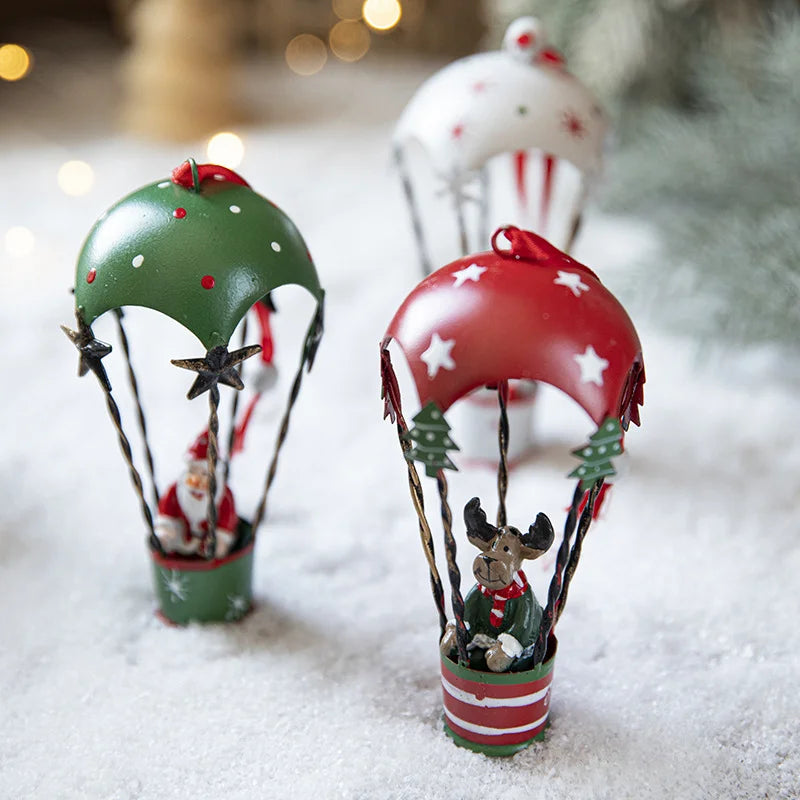 Christmas Hot Air Balloon Iron Ornament | Tree Pendant Christmas Tree Ornament Axl