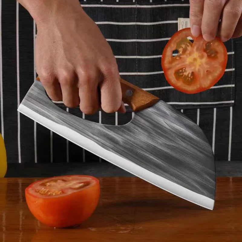 InLeung Hand Forged Stainless Steel Cleaver & Boning Knife Kitchen Cleaver Knife Axl