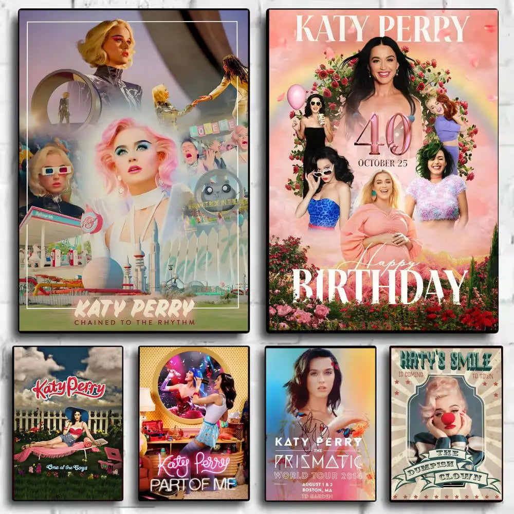 Katy Perry Self-Adhesive Poster Sticker | HD Wall Art Decor Wall Art Poster Axl