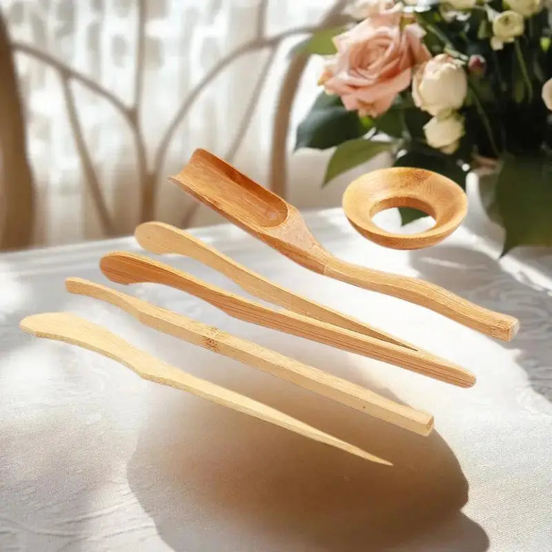 5-Piece Gongfu Tea Ceremony Bamboo Utensils Set | Teaware Tea Ceremony Set Axl