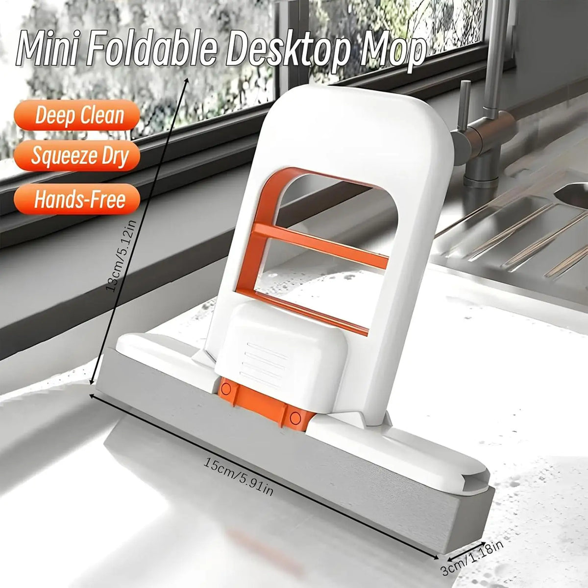 Mini Self-Squeeze Sponge Mop – Foldable Handheld Cleaner Handheld Sponge Mop Axl