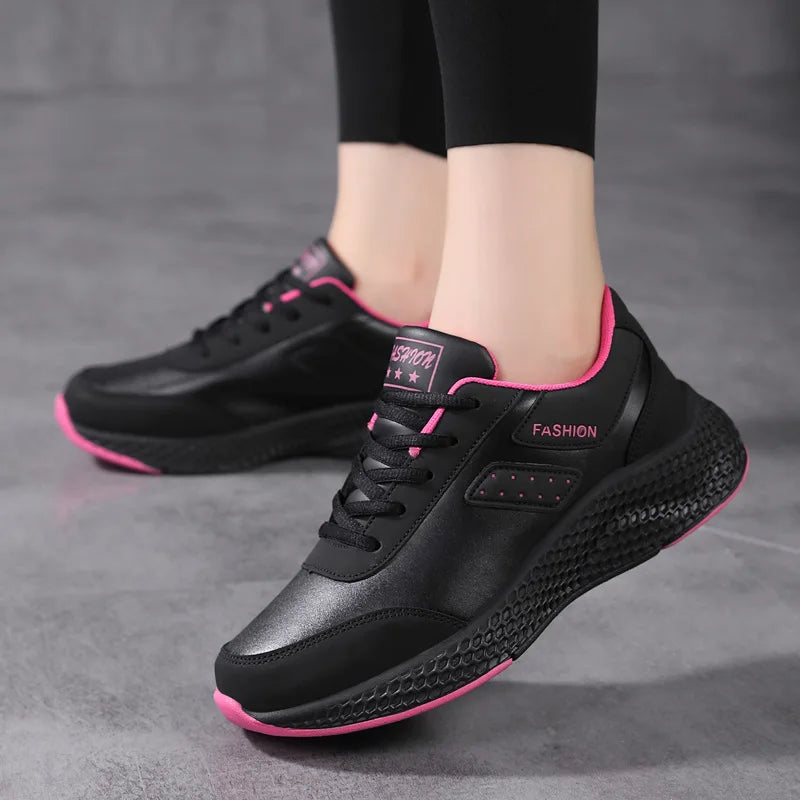 YBQJOO Women's Casual Sneakers – Lightweight Lace-Up Sport Shoe Women's Casual Sneakers Axl