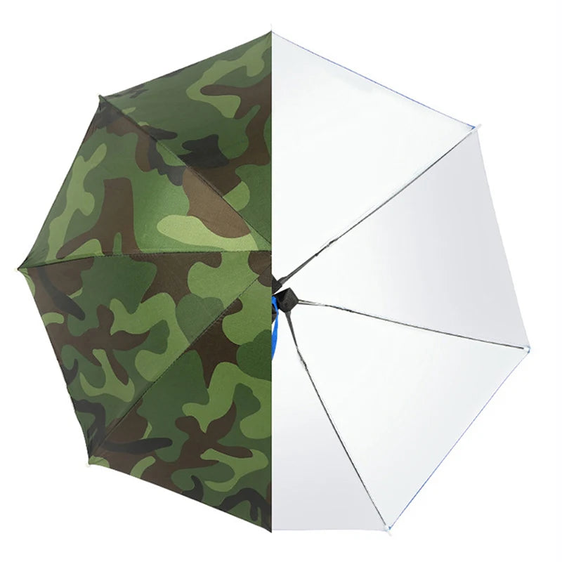 Folding Umbrella Hat – Hands-Free Outdoor Cap for Fishing Outdoor Umbrella Hat Axl