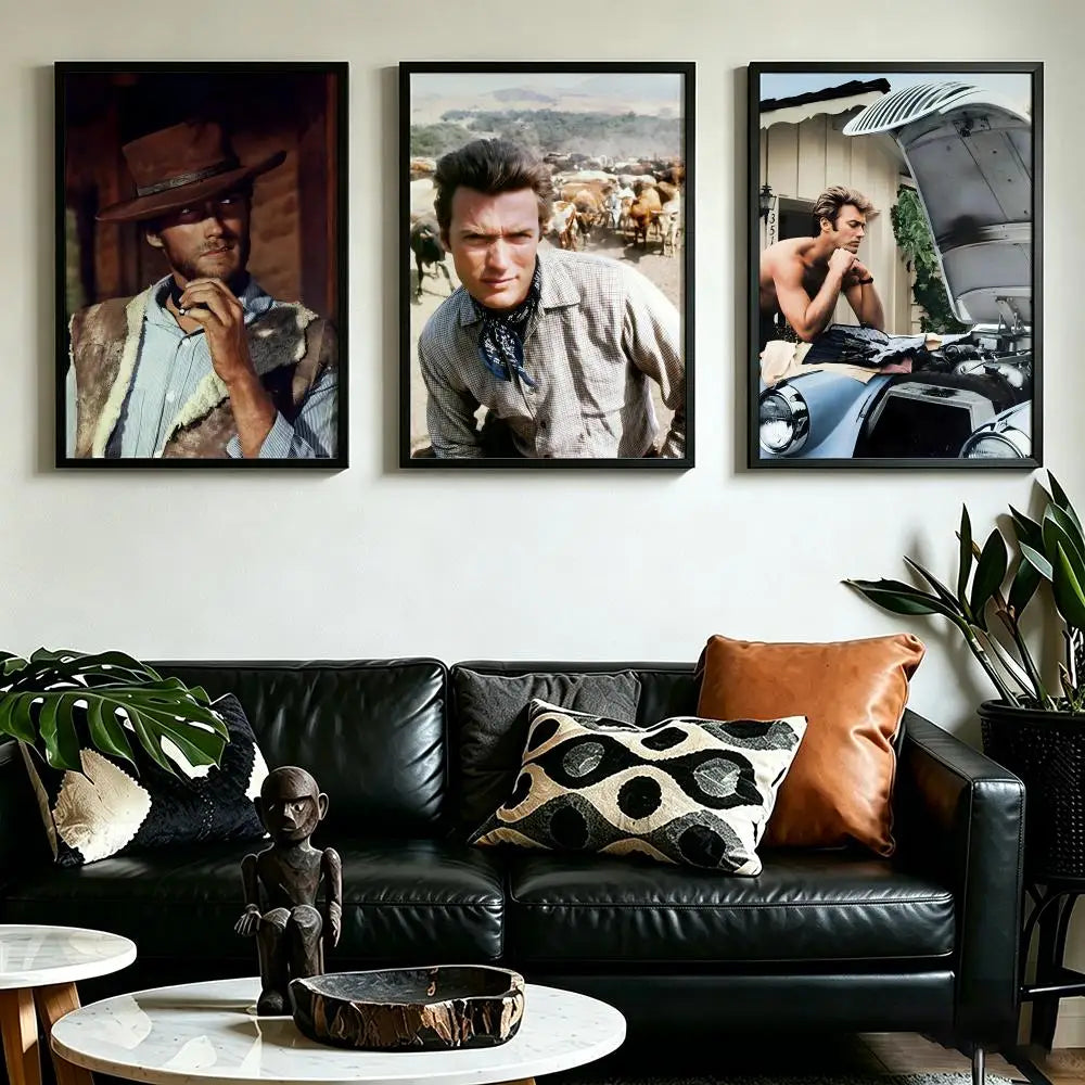 Clint Eastwood HD Art Poster – Waterproof Sticky Wall Decor Wall Art Poster Axl