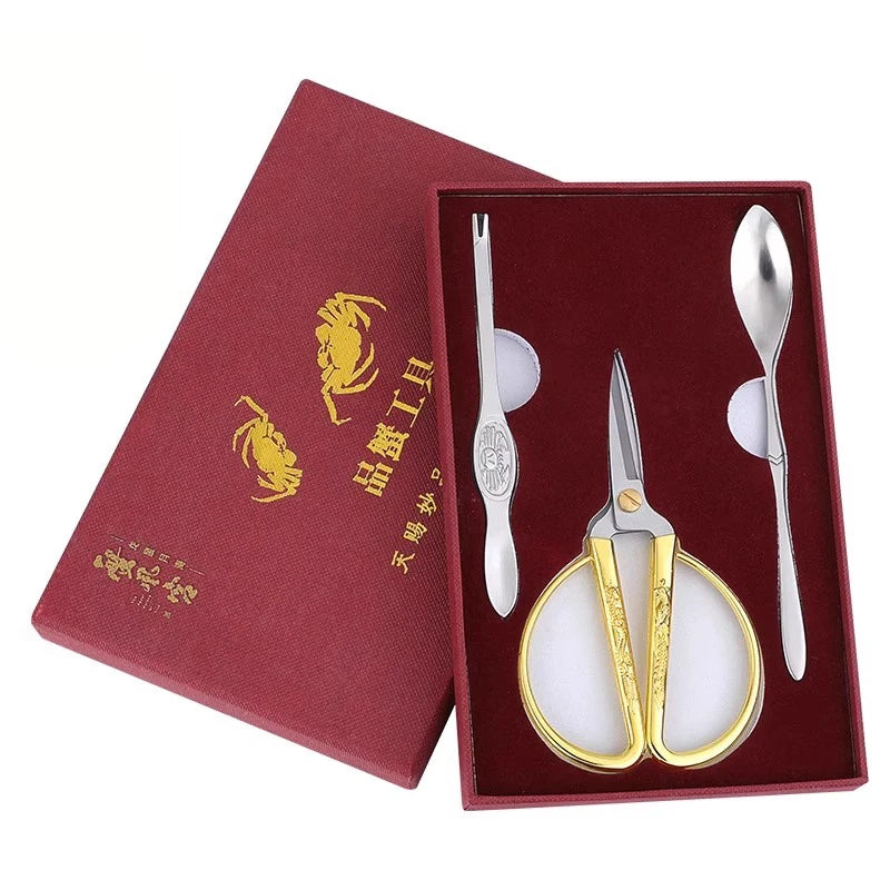 8-Piece Stainless Steel Crab & Seafood Tool Set | PLYS Seafood Tool Set Axl 3pcs
