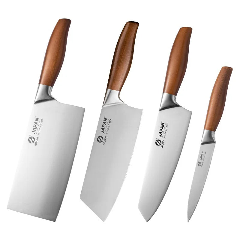 Professional Stainless Steel Kitchen Knife Set – Chef & Cleaver Kitchen Knife Set Axl 4pcs