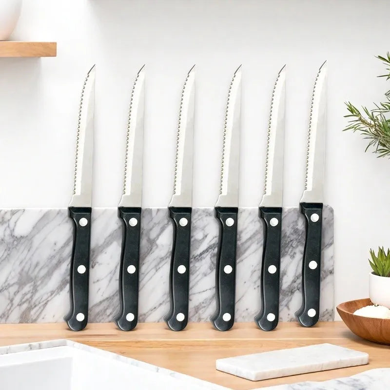 Steak Knives Set 4–16 Pcs Full Tang Serrated Stainless Steel Steak Knife Set Axl