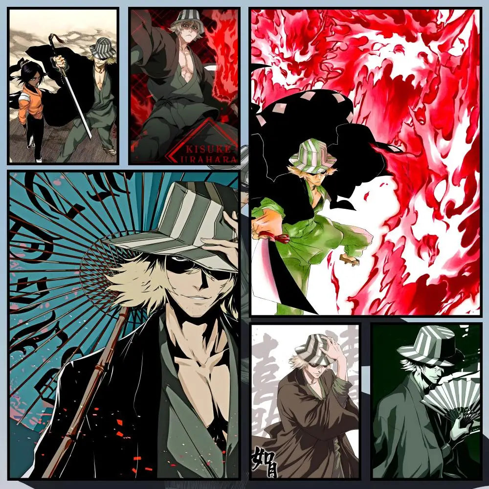 Kisuke Urahara Poster – Waterproof Self-Adhesive Anime Wall Art Anime Wall Poster Axl
