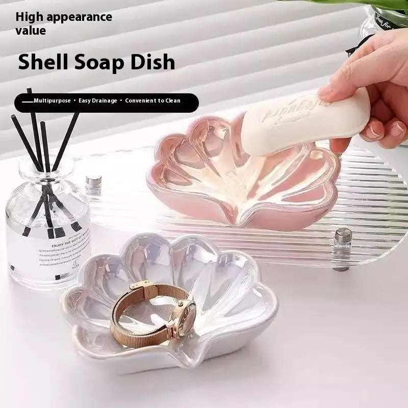 Shell Soap Dish Holder & Jewelry Storage Box – 1 or 2 Pack Soap Dish Holder Axl