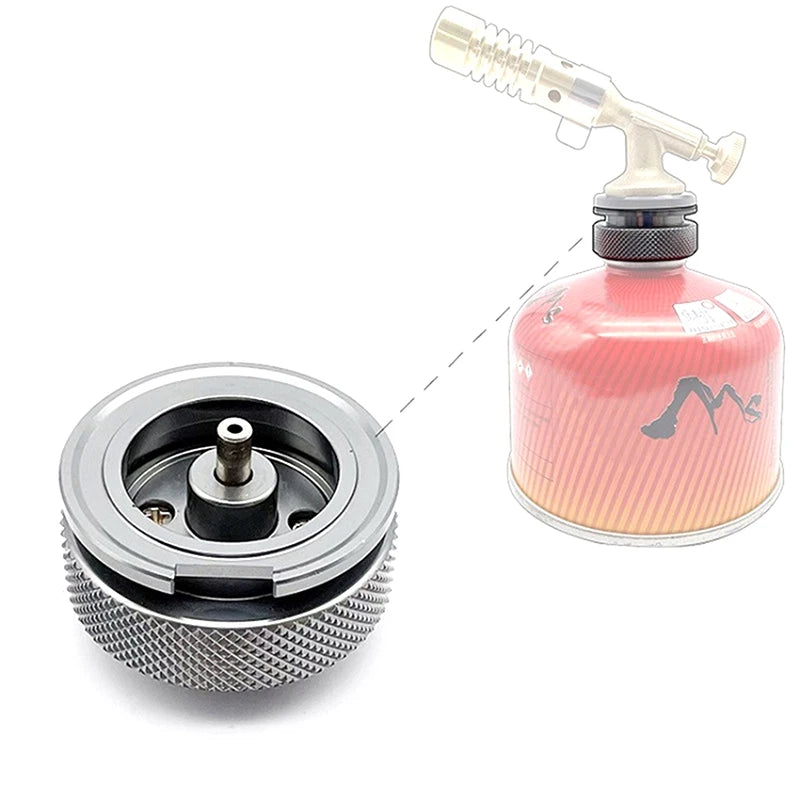 Flat to Gas Cylinder Adapter – Camping Butane Torch Converter Gas Cylinder Adapter Axl