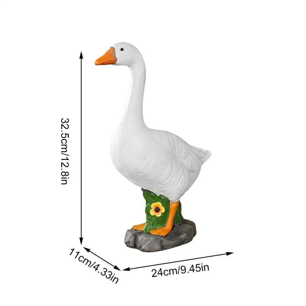 Resin Porch Goose Statue – All-Weather Garden Yard Decor Garden Goose Statue Axl porch goose
