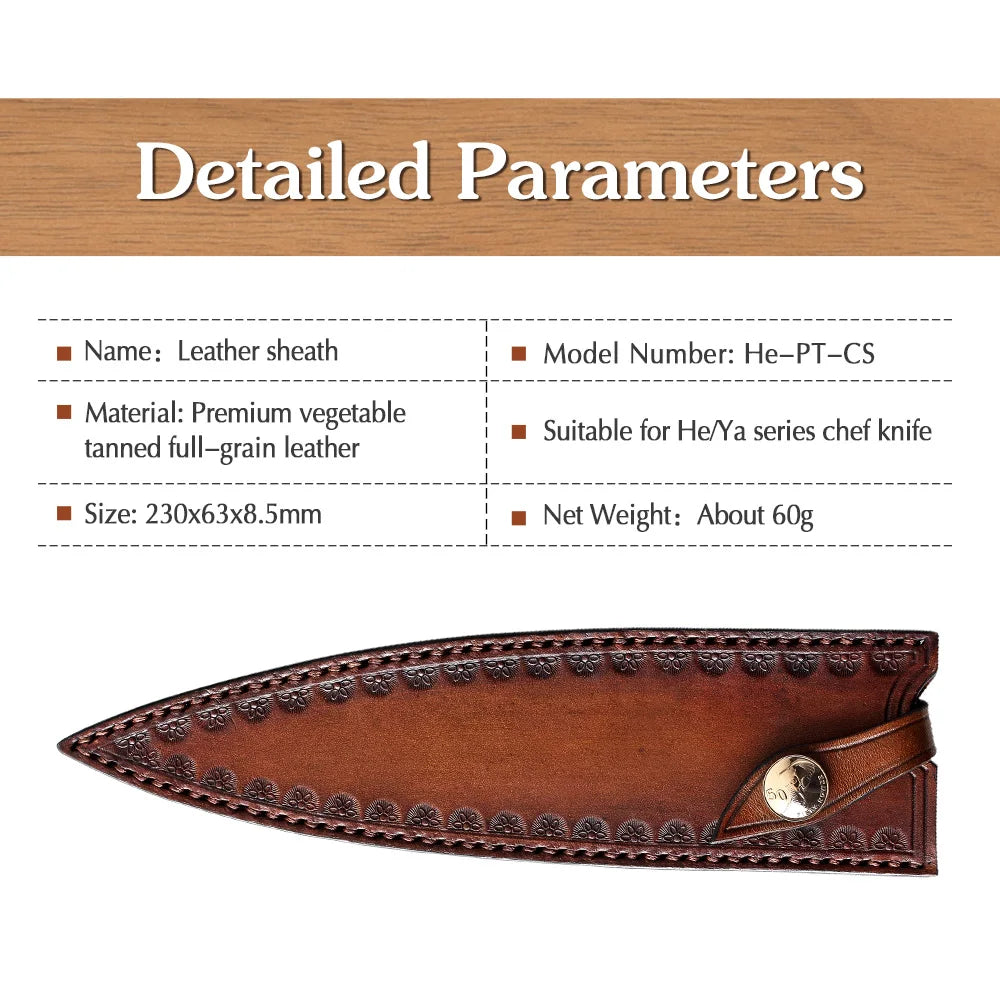 XINZUO Full-Grain Leather Knife Sheath | Chef & Utility Cover Leather Knife Sheath Axl Leather sheath 03 China Mainland