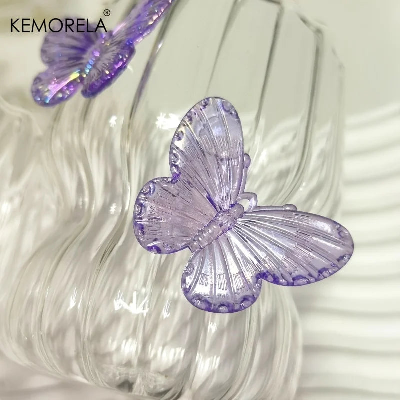 KEMORELA 3D Butterfly Glass Cup – Handmade Striped Drinkware Decorative Glass Cup Axl