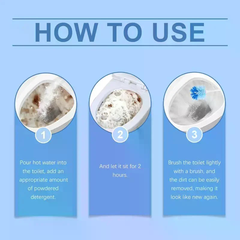 Toilet Cleaning Powder – Descaler, Deodorizer & Stain Remover Toilet Bowl Cleaner Axl