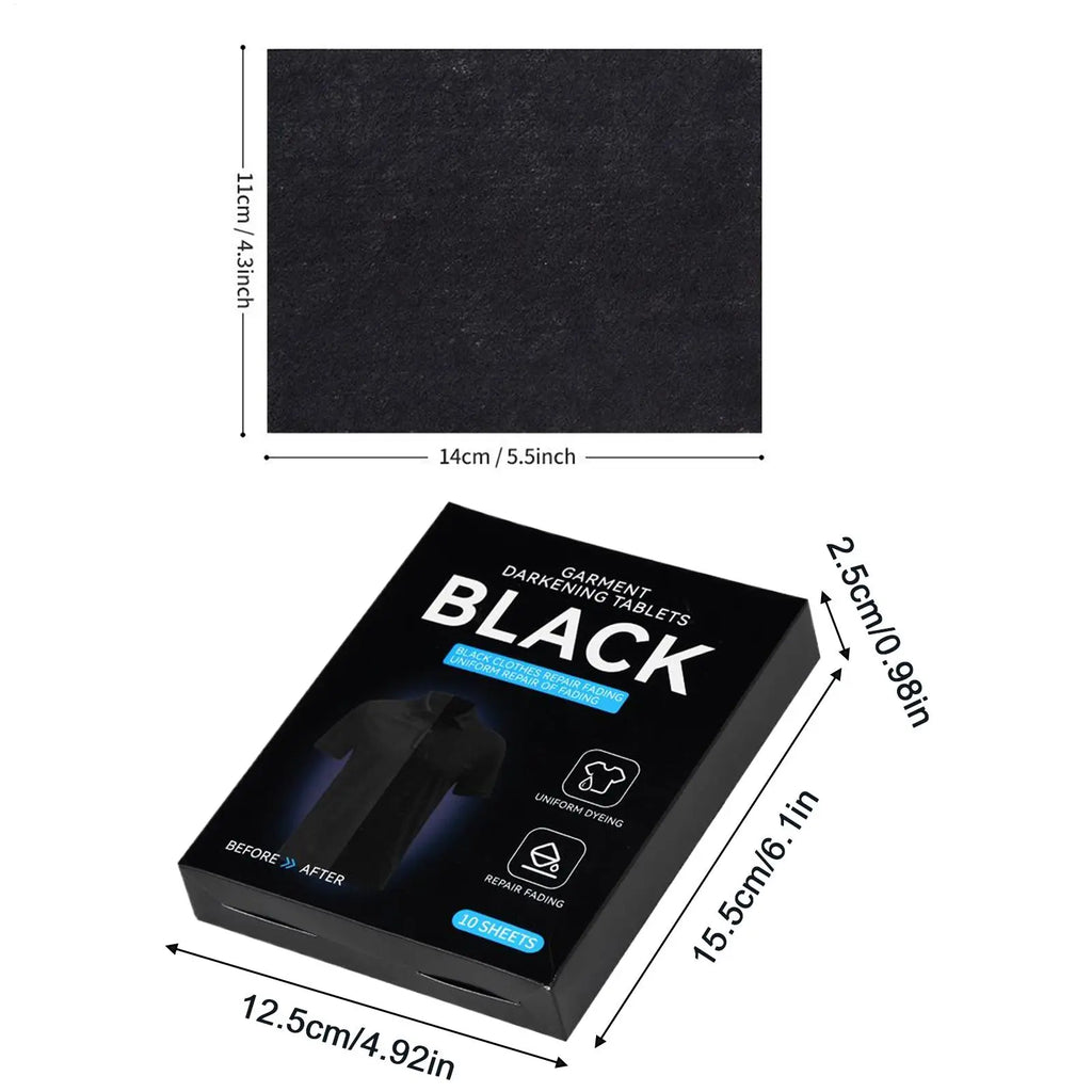 Black Fabric Dye Catcher Laundry Sheets – 10 Pack | No-Bleed Laundry Dye Sheets Axl